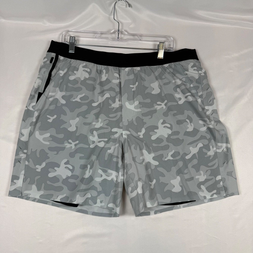 Ten Thousand Mens XXL Athletic Shorts Camouflage Workout Fitness Activewear Gray